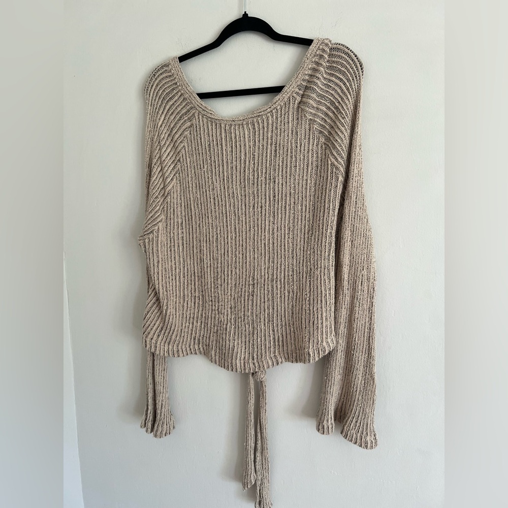 Altar’d State Knit Button Up Bell Long Sleeve Top Sz Medium - Picture 9 of 9